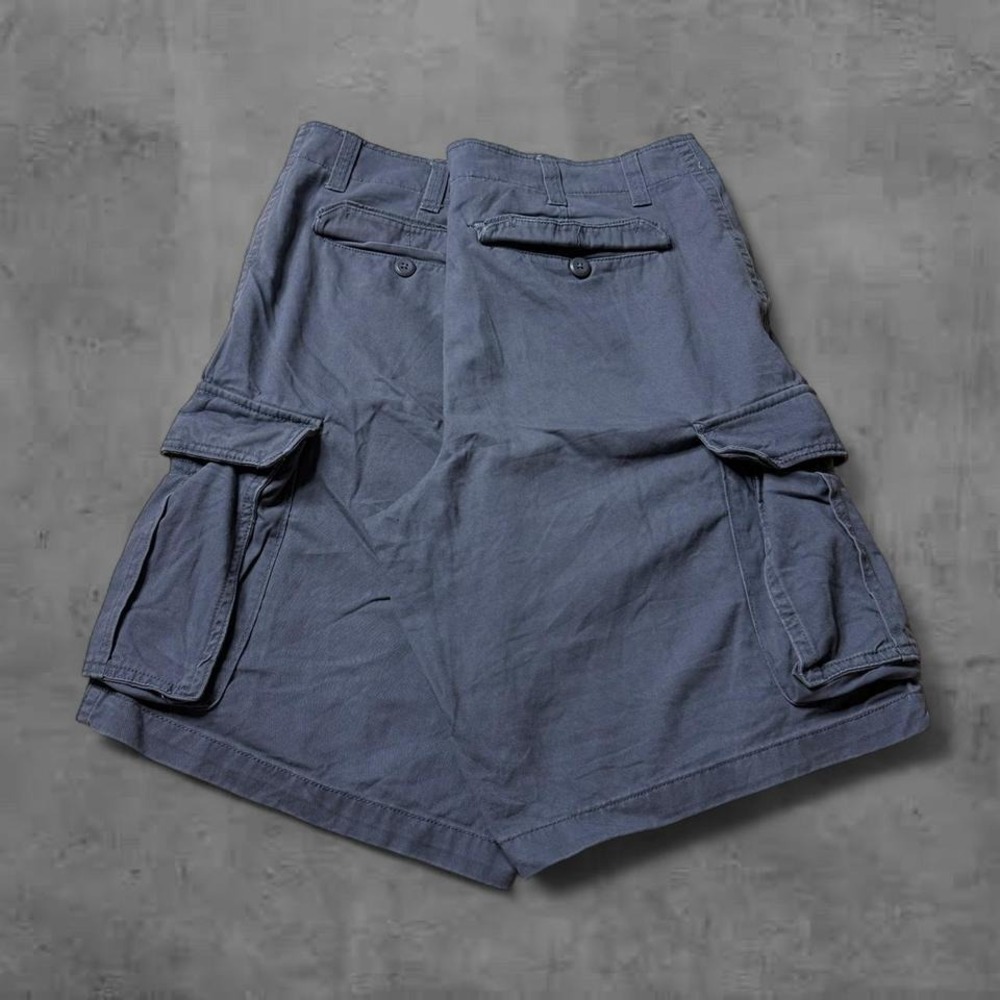 Y2K Vintage 90s Baggy Faded Glory Slate Blue Oversized Cargo Shorts